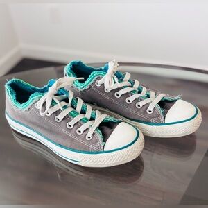 CONVERSE Chuck Taylor All Star Grey Turquoise Sneaker 8.5